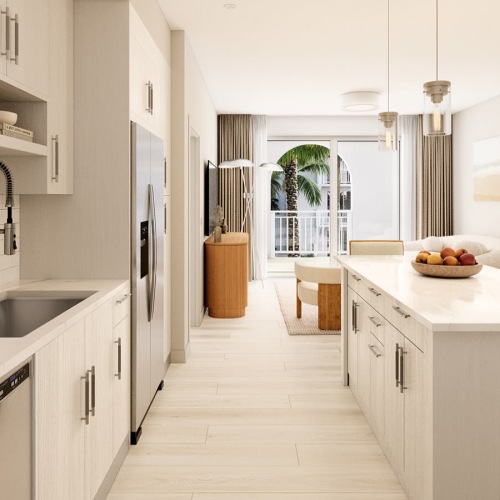 Beautiful kitchens with designer finishes Well-lit kitchen with ample counter space
