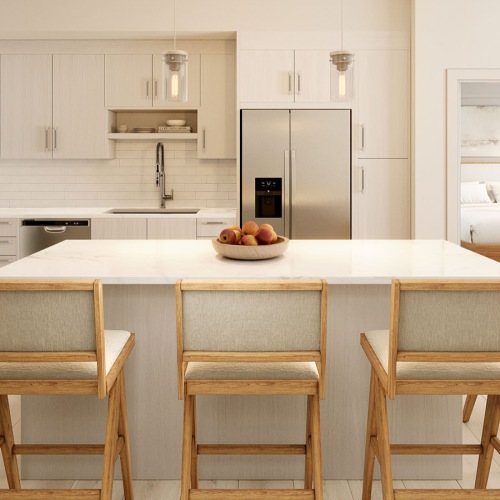 Bathroom options with thoughtful details Well-lit kitchen with ample counter space